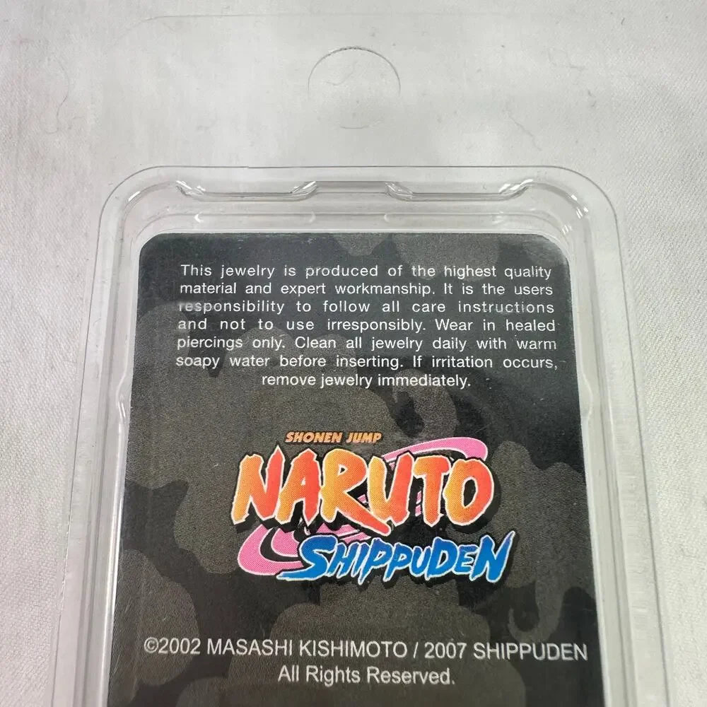Naruto Shippuden Shonen Jump NEW 4g 316L Surgical Steel Spike Plugs Gauge